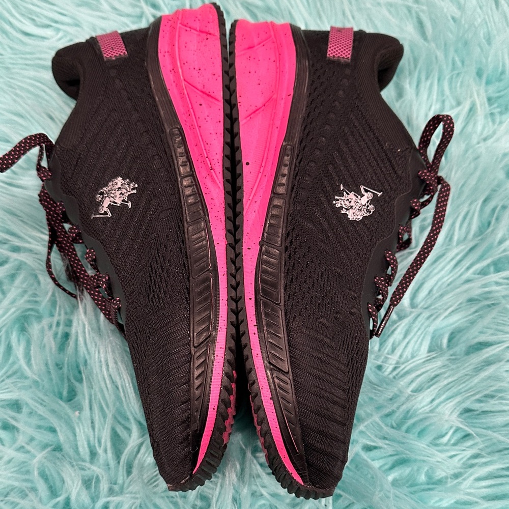 U.S. Polo Assn. Black and Pink Women's Sneakers